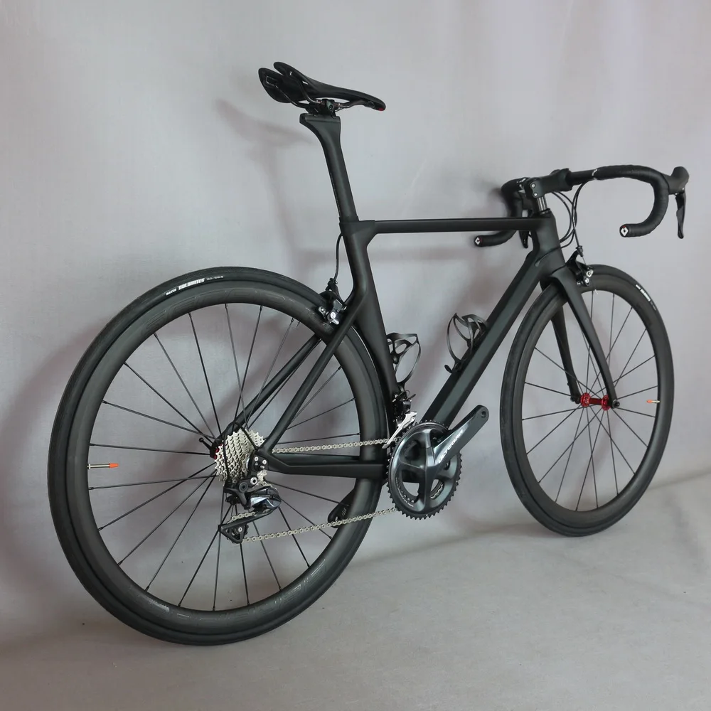 Best 2019 Aero desgin complete bike  R8000 groupset 22 speed with Novatec super light  hubs road cycling bike TT-X1 5