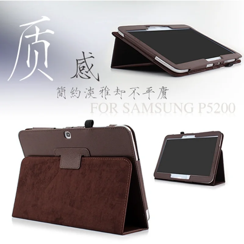 

Case for Galaxy Tab 3 P5200 P5210, GARUNK Flip Matte PU Leather Tablet Cover Smart Back Stand Case for SAMSUNG Tab 3 GT-P5200