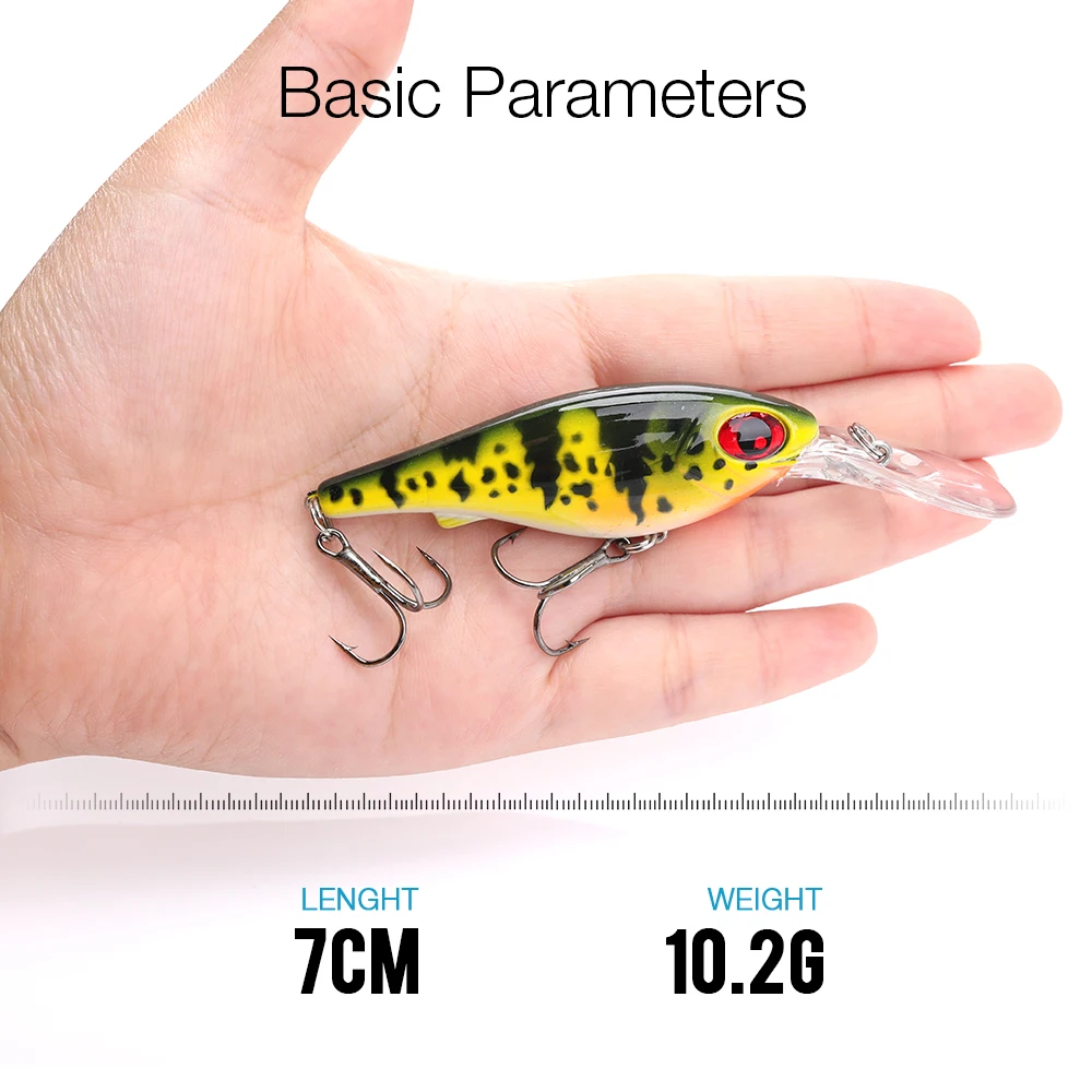 Тройник плавающий воблер Minnow Рыболовная Приманка 10 см г погремушки Pesca карп Swimbait