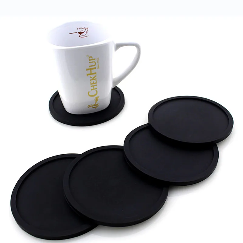 1Pcs Multicolor Silicone Drink Coaster Placemats,Thick Cup Mug Glass