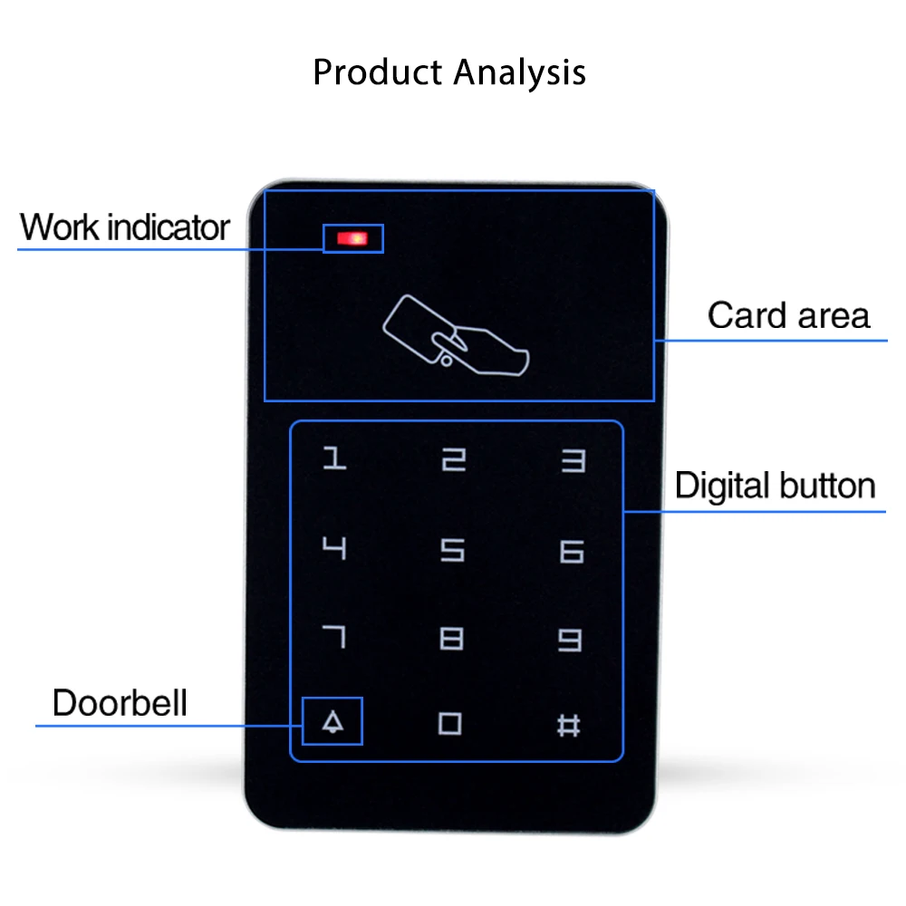 Автономный пульт управления доступом с 10 брелоками EM RFID клавиатура цифровая
