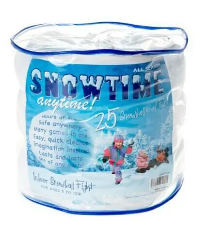 

2016 New Snowtime Indoor Snowballs Christmas Gift For Children Enjoy Fights Safe And Fun Game