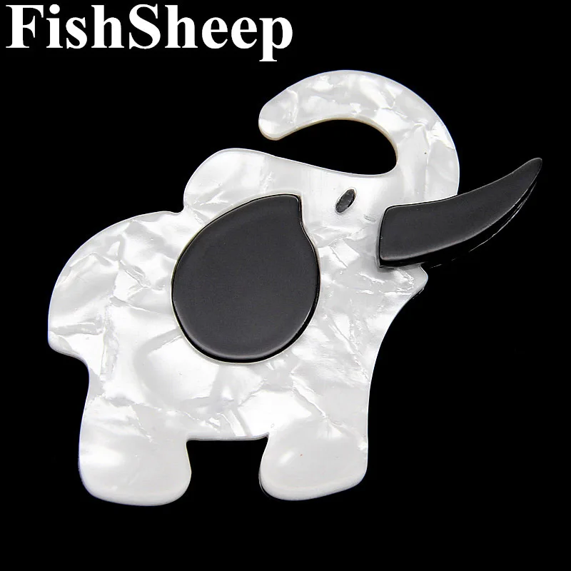 FishSheep Новое поступление Акриловые броши-слоны для женщин модные очаровательные большие значки и броши в виде животных значок украшения подарки