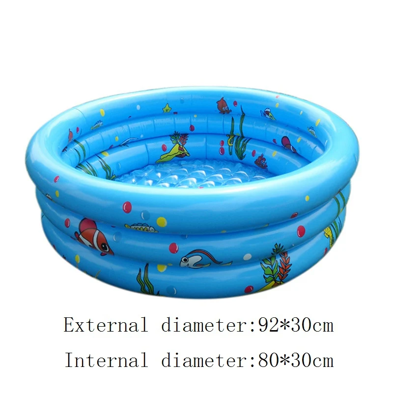 Надувной детский бассейн для купания, летний детский бассейн для игр на открытом воздухе, портативные Детские утолщенные плавательные ванны, круглая Ванна для бассейна - Цвет: 92x30cm