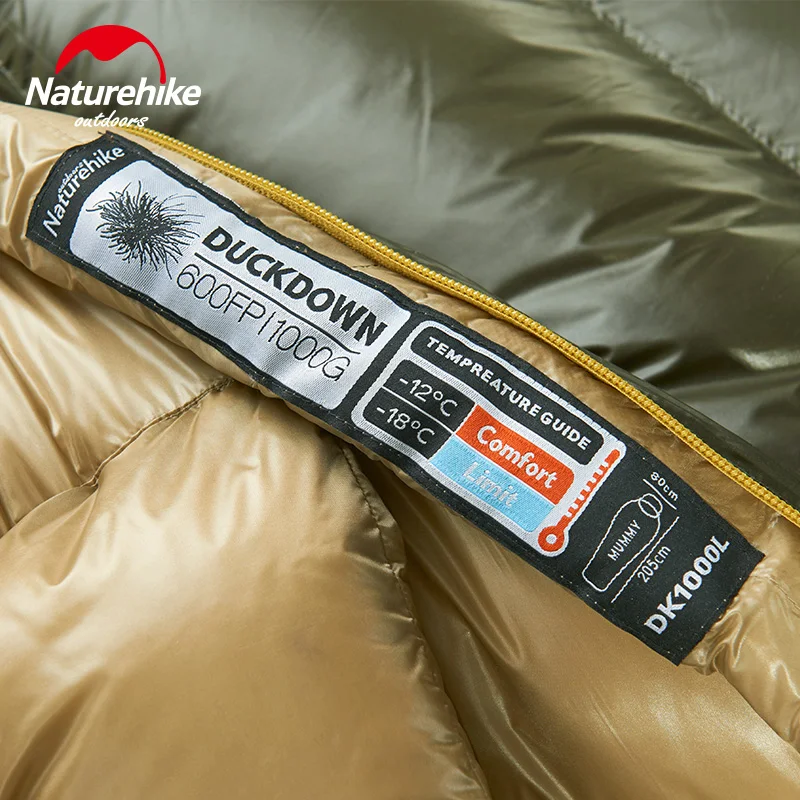 NatureHike NH15D800 K спальный мешок на утином пуху с компрессионной упаковкой для