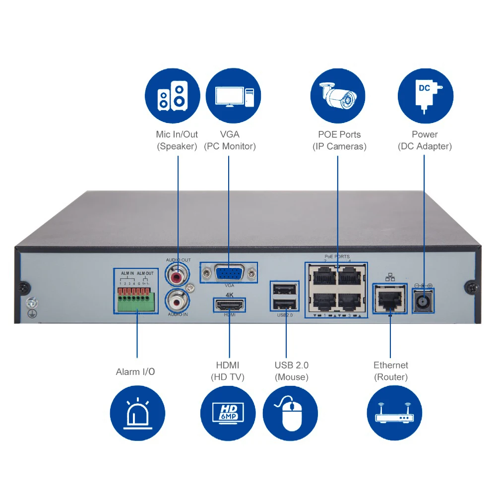 Anpviz 2019 Новинка 4K 4CH POE NVR комплект Plug & Play 4 канальная камера безопасности Система шт