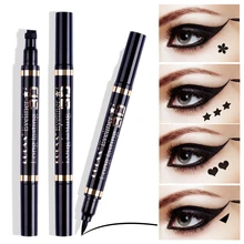 Долговечная водостойкая жидкая подводка для глаз штамп карандаши двойная головка Астра в форме сердца уплотнение подводка для глаз Дешевые вечерние макияж