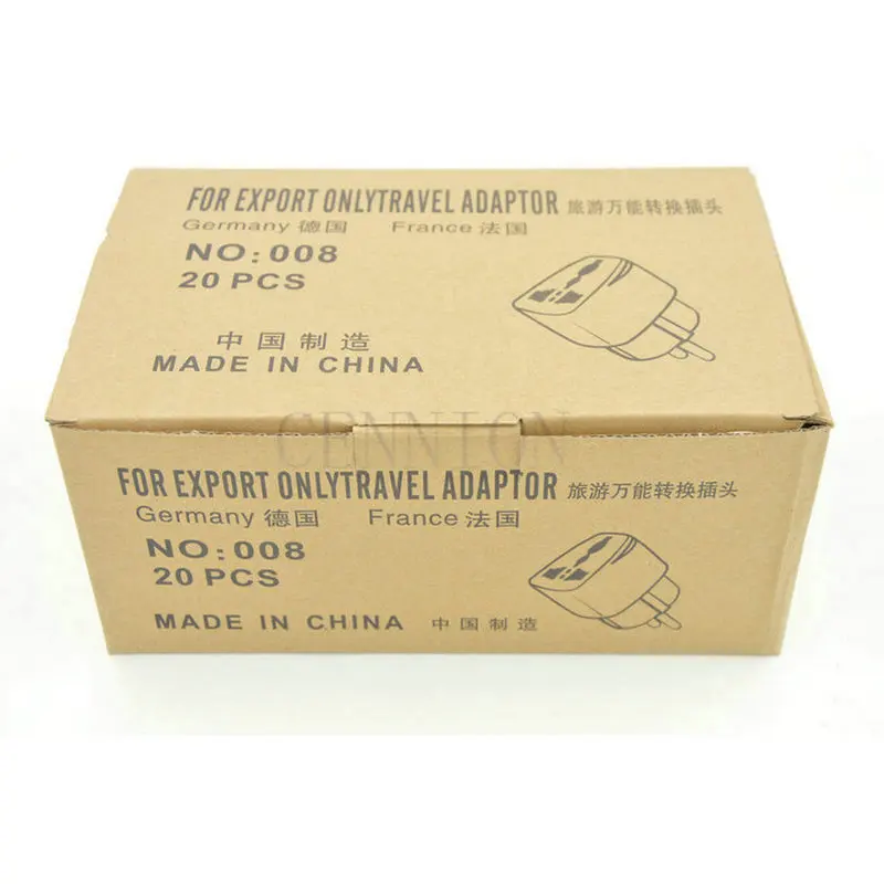 US EU UK AU to DE AC Power Plug Travel Adapter Converter 100pcs express shipping