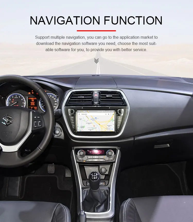 Cheap TOPBSNA Android 9.0 2 Din Car DVD Player For Suzuki SX4 S-Cross 2014 2015 2016 GPS Multimedia Navigation Bluetooth Video Stereo 9