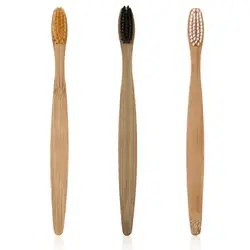 3 цвета Защита окружающей среды-дружественных деревянной зубная щетка бамбук Teethbrush мягкая Bamboo Fibre деревянной ручкой низкоуглеродистой для