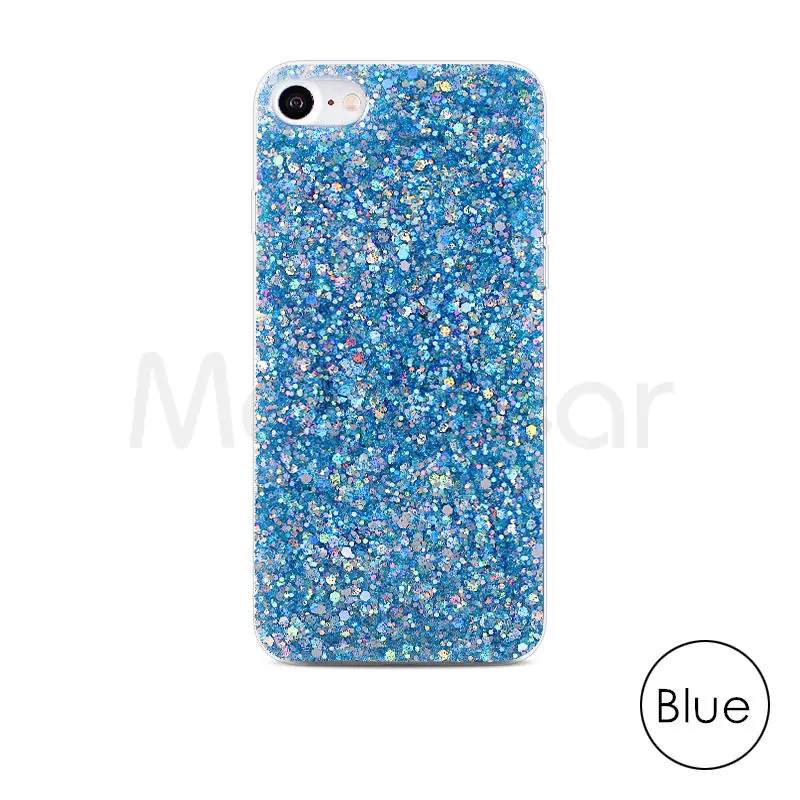 Silicone Bling Glitter Soft Phone Case with Shiny Powder Finish