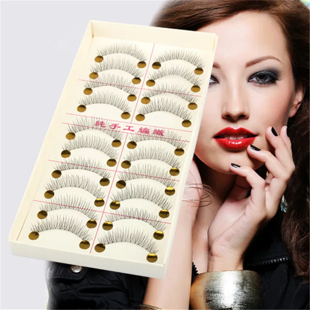 Special Price 10 Pairs False Eyelashes Natural Long Thick Fake Charming Eyes Makeup Tool