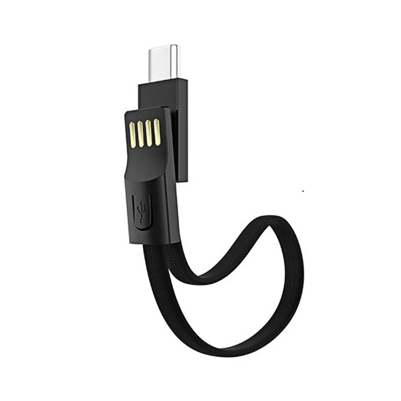 NOHON портативный брелок USB кабель для iPhone Micro type C 8pin зарядный кабель синхронизации данных Быстрая зарядка для Android Xiaomi samsung - Цвет: Black For Type C