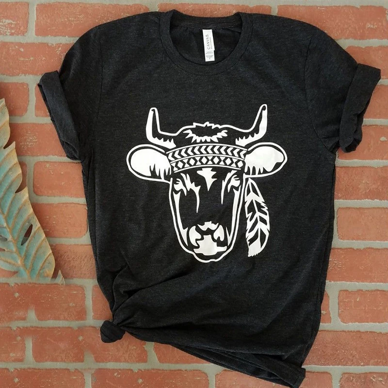 Cute Summer Fashion Adventure Time New Cow Tee Black T Shirt Plus Size Print Women Tops Tees Punk Funny Shirts | Женская одежда