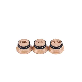 

3pcs Guitar Knob 2Tone 1Volume Control Knob Wood For ST Or DIY 5.8mm POT