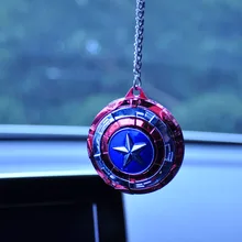 2018 pingente de carro novo material da liga criativo rotação escudo espelho retrovisor acessórios decorativos ornamentos carro pendurado presente