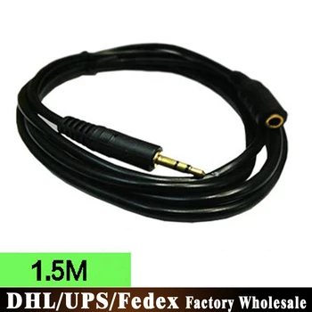 

100Pcs/Lot 3.5 Male to 3.5 Female Audio Extension Cable 1.5M Headphone Extension Cord
