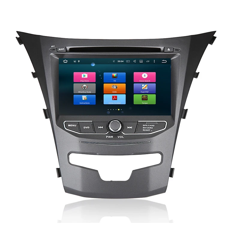 Cheap Lenvio 4G RAM 32G ROM 2 Din Android 8.0 CAR DVD Player For Ssangyong Actyon Korando 2014 2015 Radio GPS Navigation Octa Core DAB 1