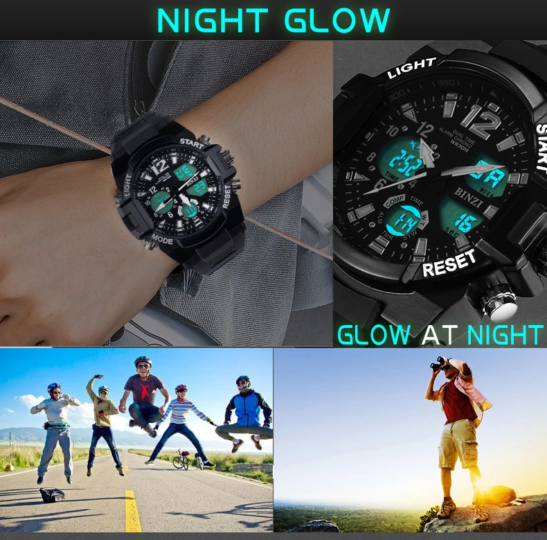 Мужские спортивные часы от ведущего бренда, Роскошные военные наручные часы для мужчин, Цифровые кварцевые наручные часы, водонепроницаемые мужские часы