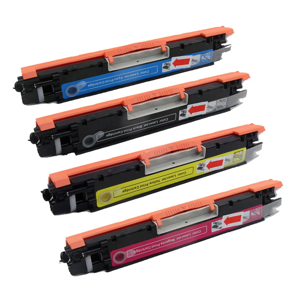 

4 Pack Compatible for CF350A CF351A CF352A CF353A Toner Cartridge For HP Color LaserJet MFP M176n M177fw 130A
