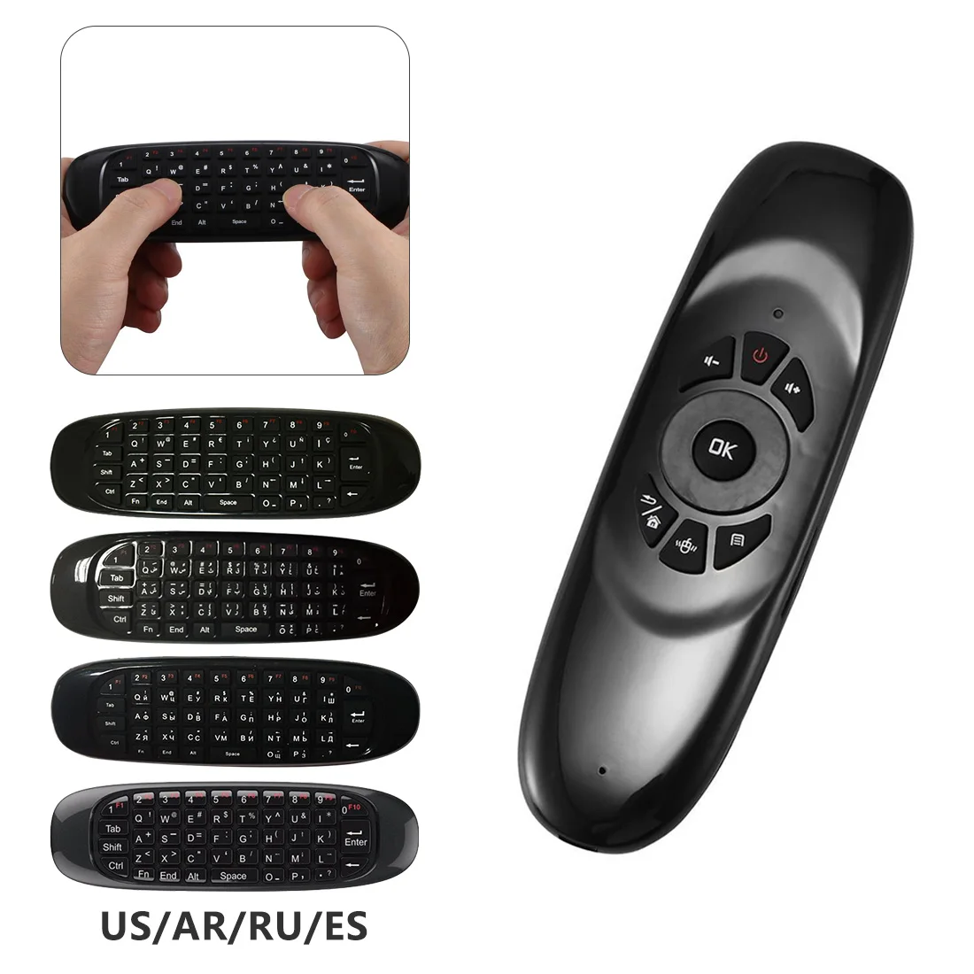 

For PC Gaming Keyboards Smart 2.4GHz Wireless Keyboard Russian English Rechargeable Air Mouse Remote Control Handheld
