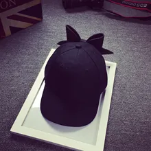 Кепка Унисекс Женская однотонная Кепка с бантом для девочек Snapback хип-хоп кепка плоская Милая шляпа с бантом Прямая 3J13