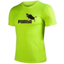 Быстросохнущие футболки для фитнеса, мужская летняя футболка с пумбой, мужские топы с коротким рукавом, футболки, мужской костюм, футболка классная дышащая футболка