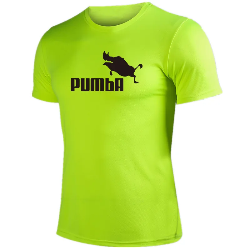 

Quick dry fitness t shirts man Pumba summer t shirt short sleeve man tops tees male costume t-shirt cool breathable Tees