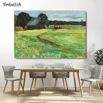 

Embelish 1 Pieces Wassily Kandinsky Countryside Landscape Wall Art Poster For Living Room Home Decor Pictures HD Canvas Painting