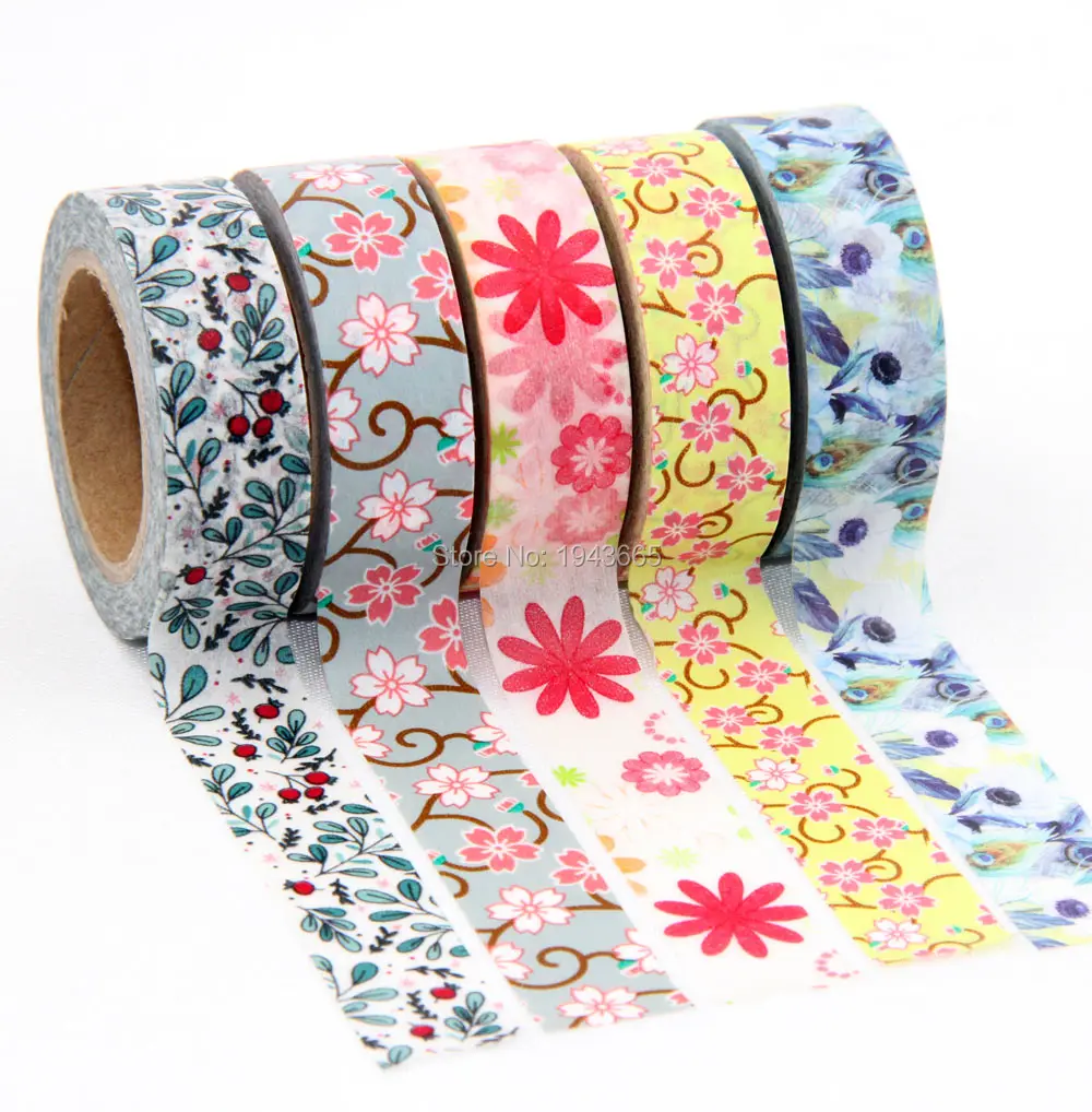 Decorative Masking Tape Flower Washi Tape For Decorative Adhesive