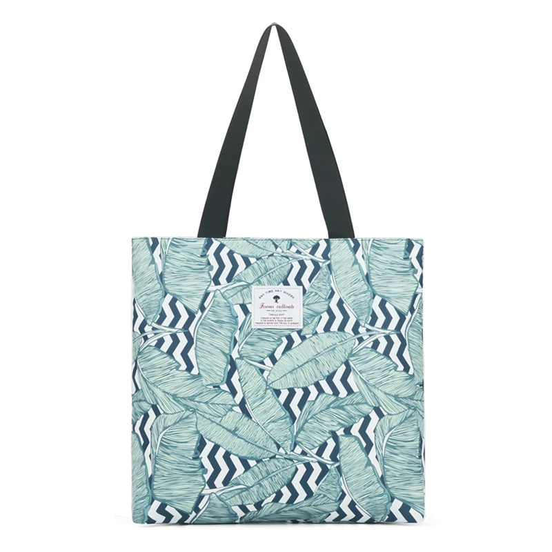 

Forever Cultivate Canvas Handbags for Woman College Student Girls Durable Tote Large Capacity Female Shoulder Bag Leaf Printed