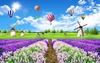 

Custom Photo Wallpaper 3D Full of Colorful Flowers Grassland Scenery TV Background Wall Wallpaper Mural