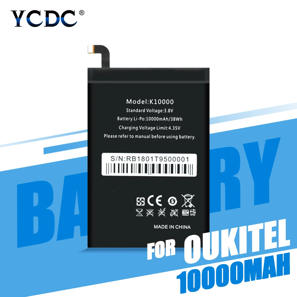 

Mobile Phone Battery For Oukitel k10000 Battery High Quality 10000Mah Lithium Replacement Backup Batteries For Oukitel k10000