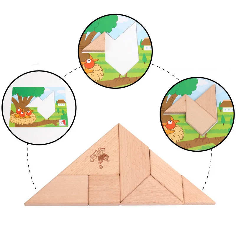 Деревянные игрушки-пазлы для детей, Ранняя обучающая игра Монтессори Oyuncak, игрушки для мальчиков и девочек