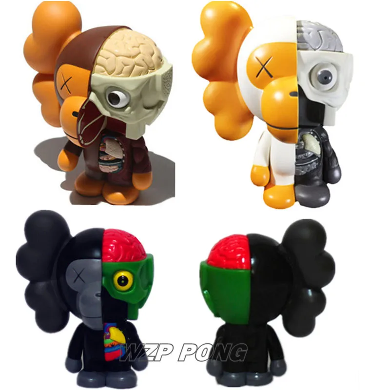 13CM OriginalFake KAWS Dissected Apes Model toy PVC Dissected Companion Street Art Action Figure Collection Kaws Toys