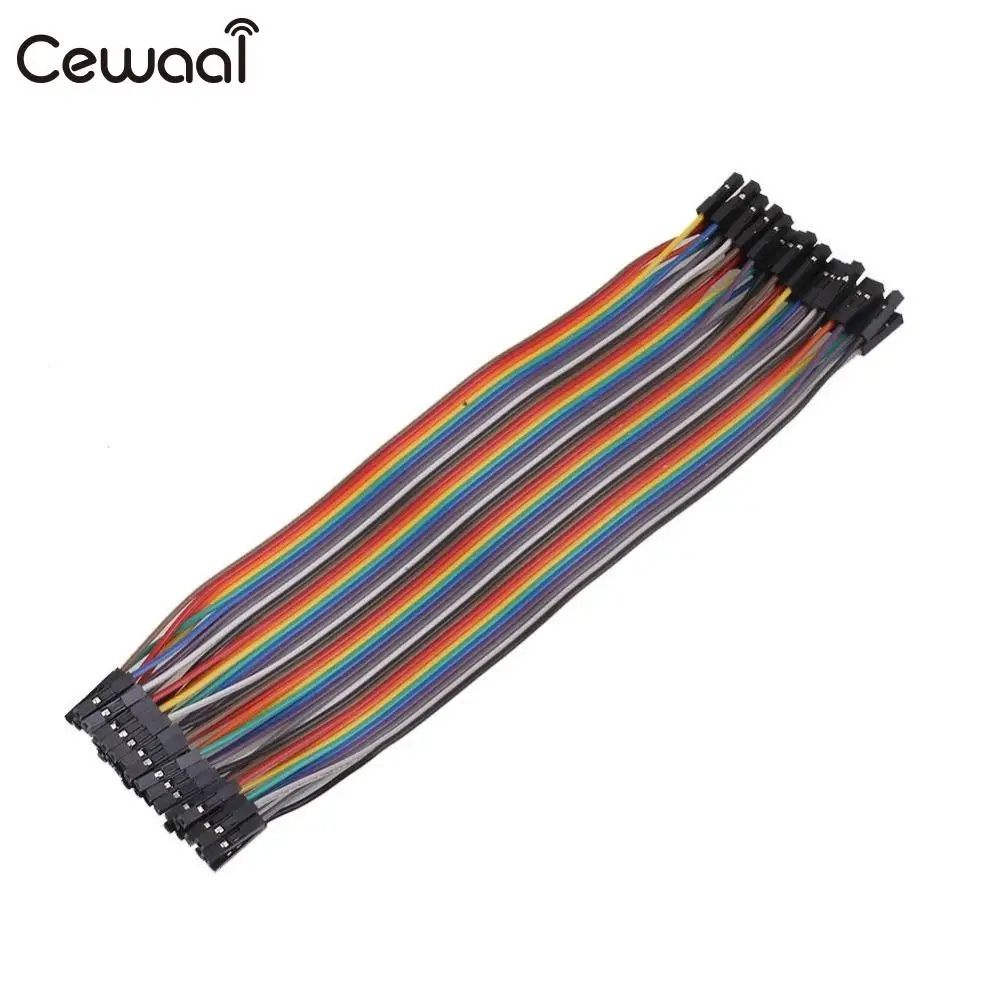 

CEWAAL 22cm 40 Pin Rainbow Ribbon Wire Colors Flexible Flat Cable Adapter for Arduino PVC Material