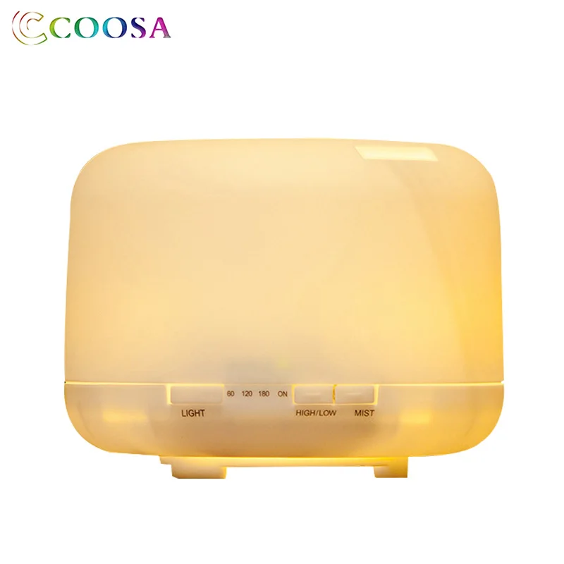 

COOSA Ultrasonic Air Humidifier 300ml 600ml Essential Oil Diffuser with 4 Timer Settings Waterless Auto Off Colorful Mist Maker