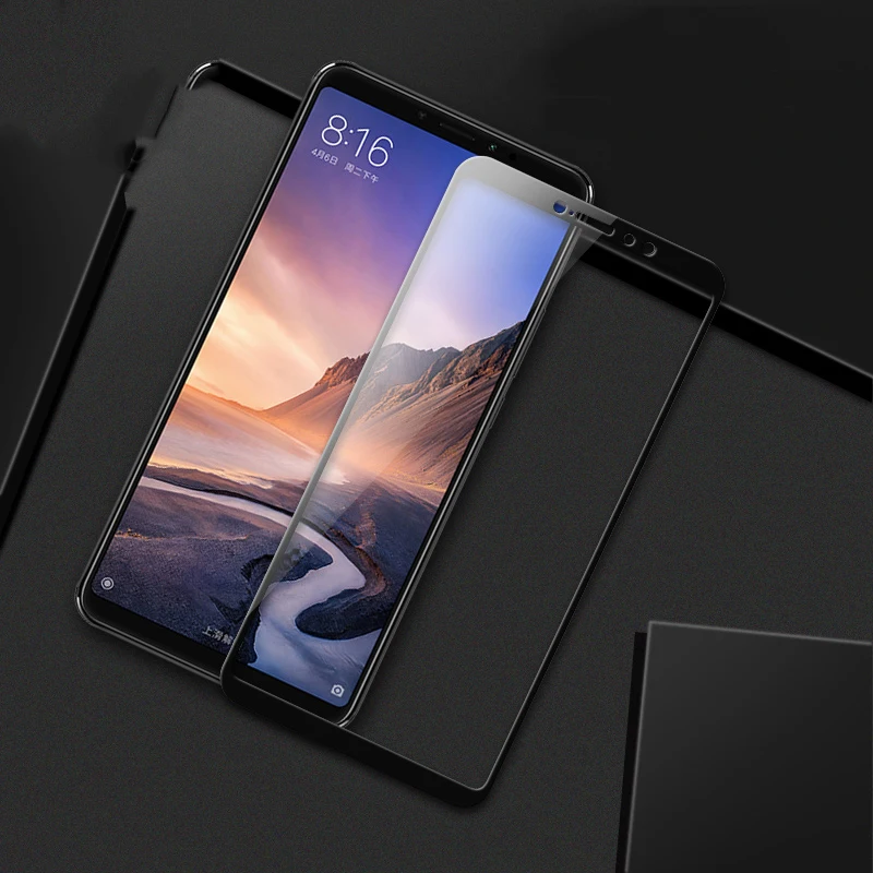 Защитное стекло для Xiaomi Mi Max 3 полное покрытие армированное закаленное Xiomi Max3