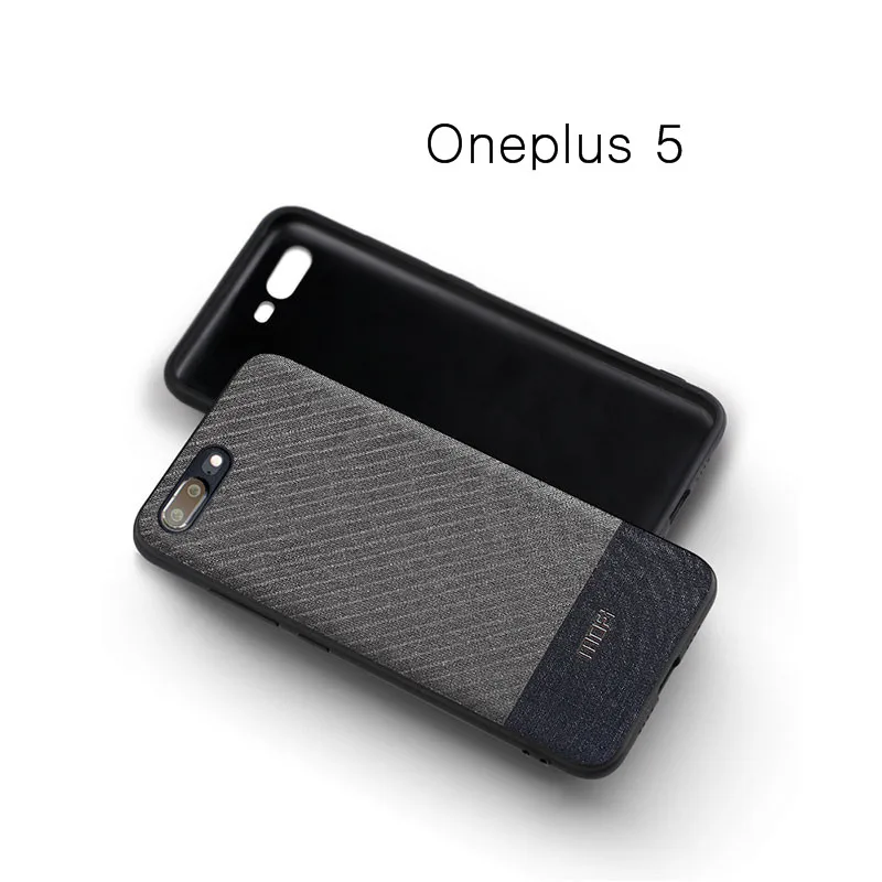 Oneplus 5 Case Mofi Oneplus 5T Case Cover Dark Color Gentleman Business Style Handcraft Fabric Cloth One Plus 5 5T Cross Grain