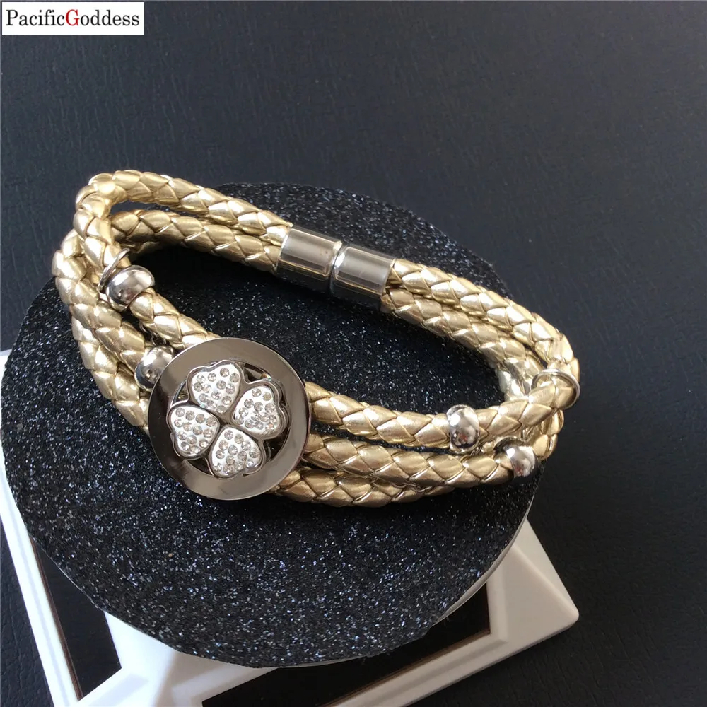 

brown color Bracelet&Bangles leather Stainless Steel Bracelet Silver Bracelet Jewelry