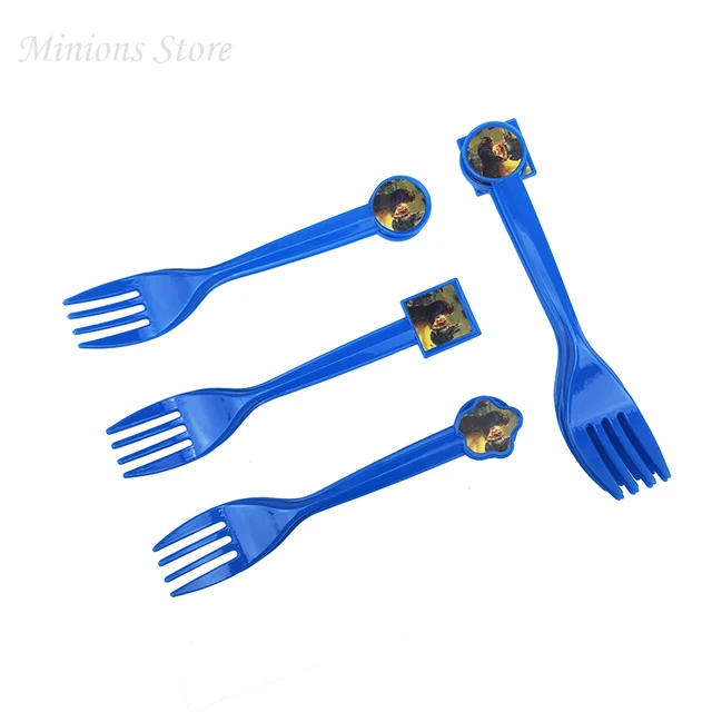 10pcs/lot Beauty and Beast plastic forks/spoons kids birthday party