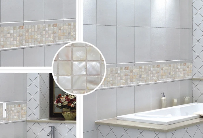 home decoration shell mosaic oyster mosaic luster mother of pearl tiles backsplash kitchen bathroom mirror tile backspalsh tile