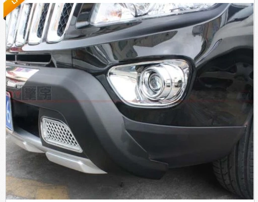 Хромированный передний бампер противотуманная фара Накладка для JEEP Compass 2011 2012 2013