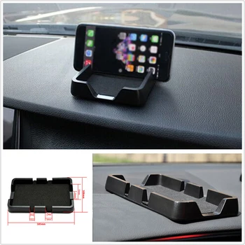 

1pc New Car Dashboard Non Slip Grip GPS Mobile Phone Smartphone Sticky Holder Pad Mat 18.5*10.8cm Black Fit For Most Models