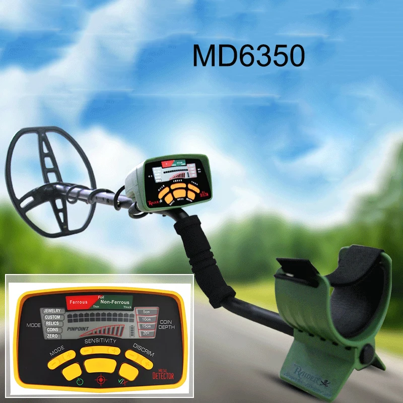

Professional Underground Metal Detector MD6350 Gold detectors MD-6350 Pinpointer Treasure Hunter LCD Display Gold Digger