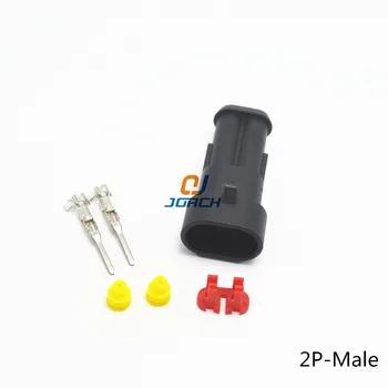 

10 Sets Kit 1.5 mm plug 2 Pin Auto AMP Superseal Male Waterproof Connector 282104-1