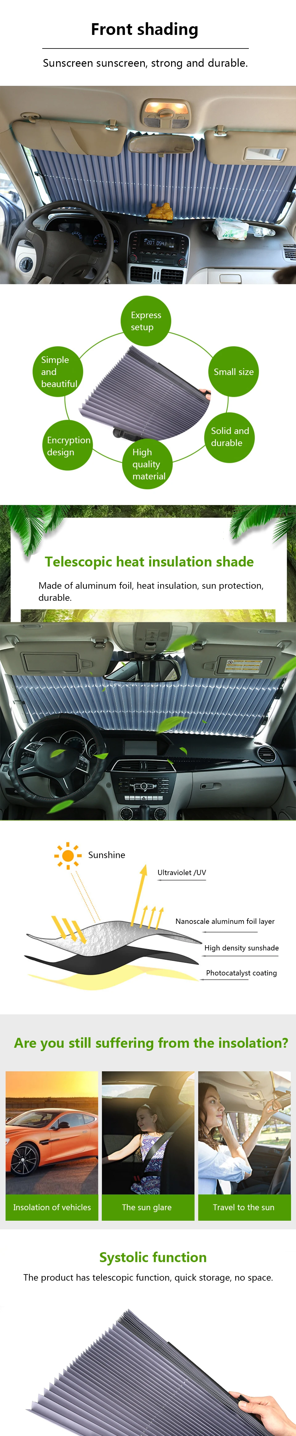 Автоматический солнцезащитный козырек от солнца на лобовое стекло, солнцезащитный козырек, летний солнцезащитный козырек, солнцезащитный козырек, теплоизоляция