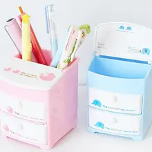 Двойной ящик мультфильм настольная Подставки для ручек, детский стол карандашница как школы стационарных организатор