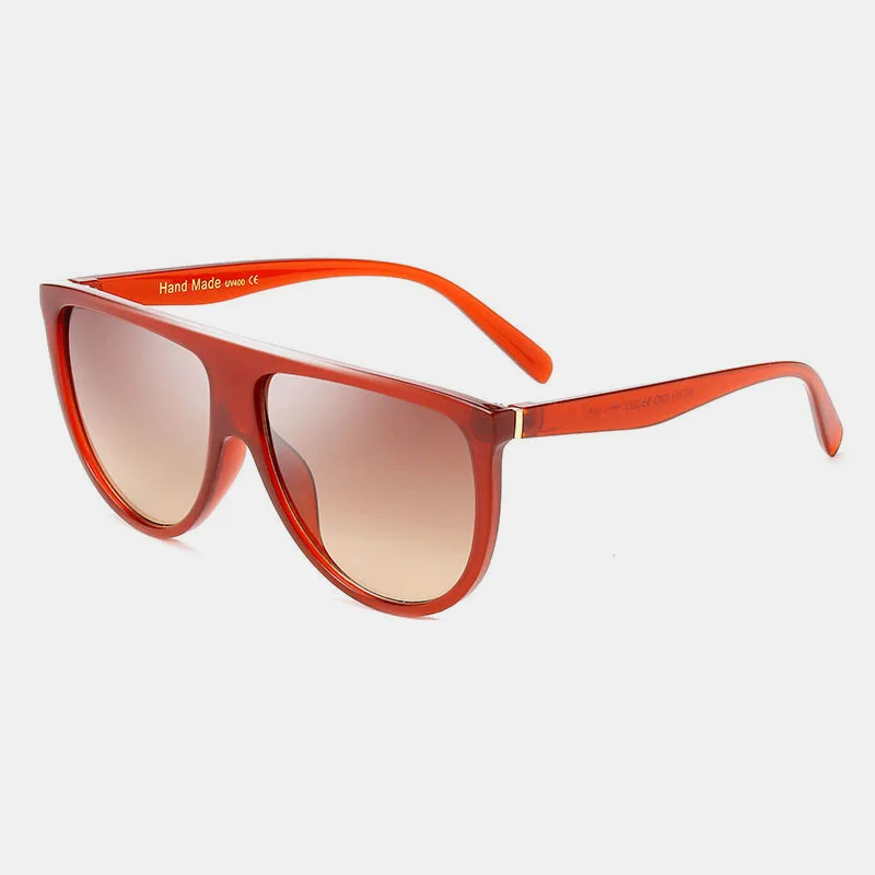 Королевская девушка новые женские модные солнцезащитные очки Брендовые Дизайнерские Большие цельные Универсальные солнцезащитные очки UV400 ss272 - Цвет линз: C2 Brown-brown
