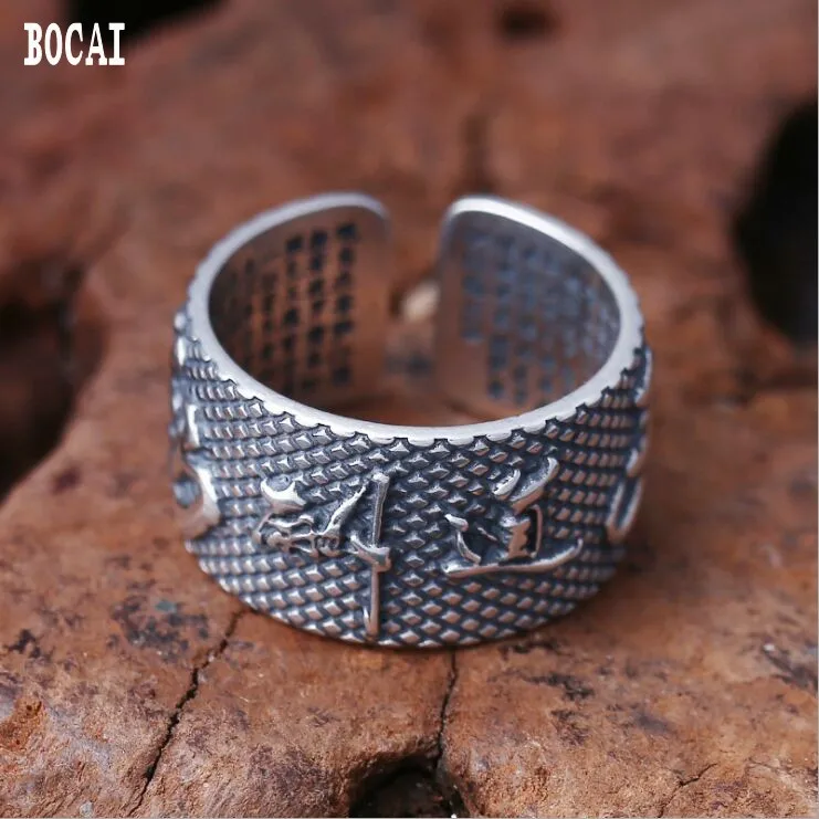 

Real s999 sterling silver heavenly rewards heart ring blackened vintage Thai silver craft inspirational ring